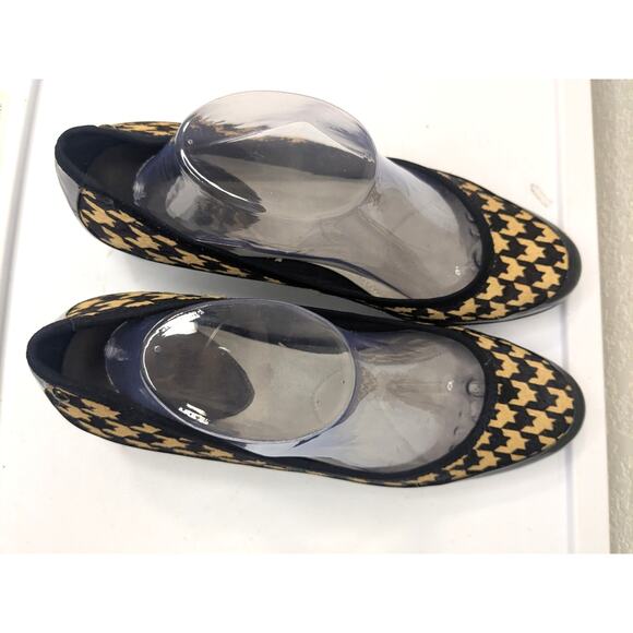 LIZ CLAIBORNE Women's Size 9.5 Stacy Black Patent Leather Houndstooth Loafers - Picture 5 of 10